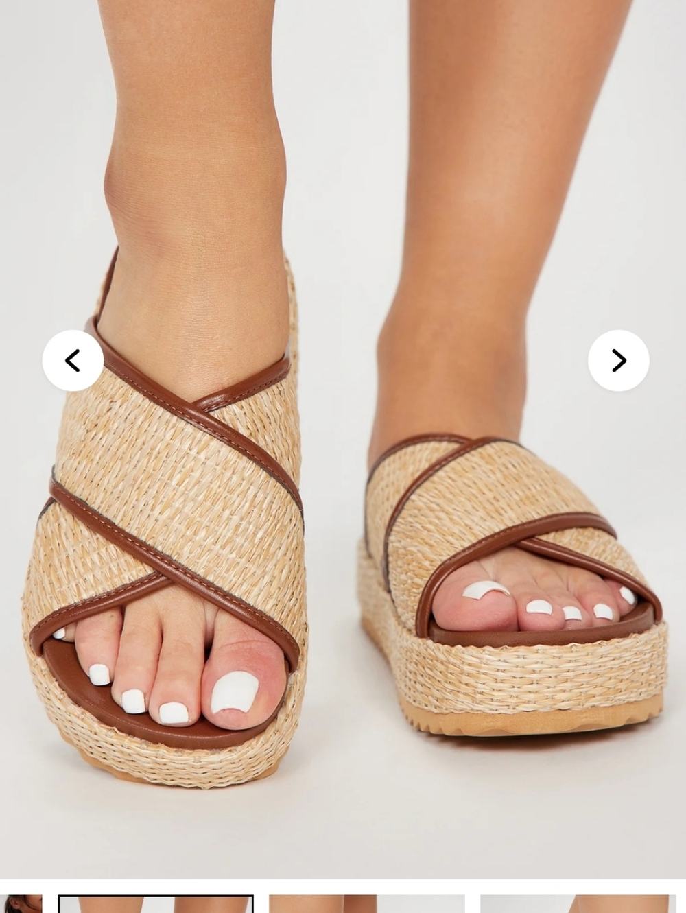 Platform Sandals - Tan
